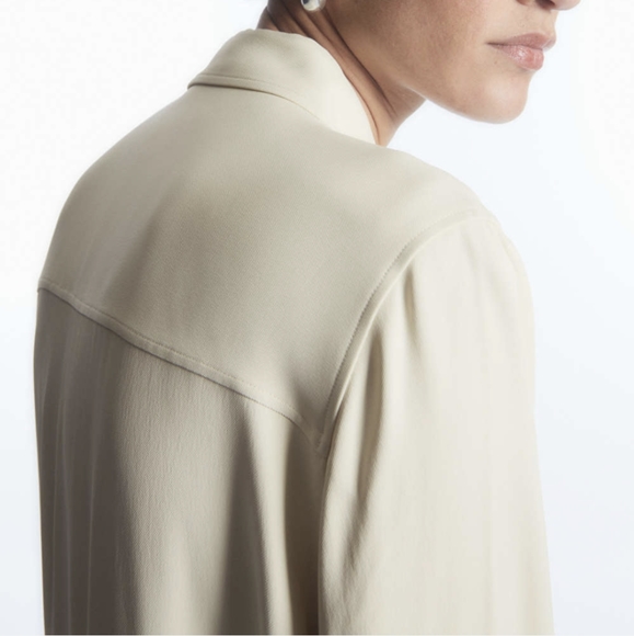 COS NWT Fluid Twill Shirt Dress - Picture 4 of 7
